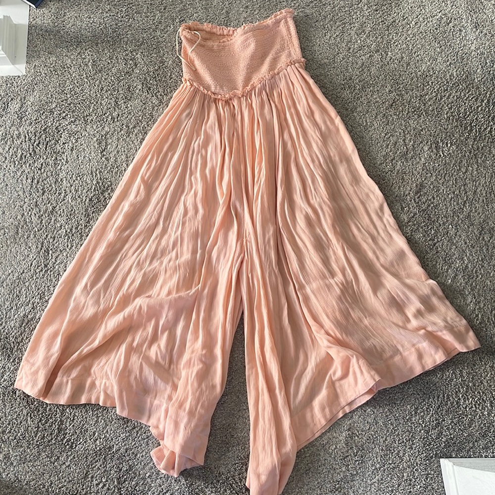 Free people strapless jumpsuit